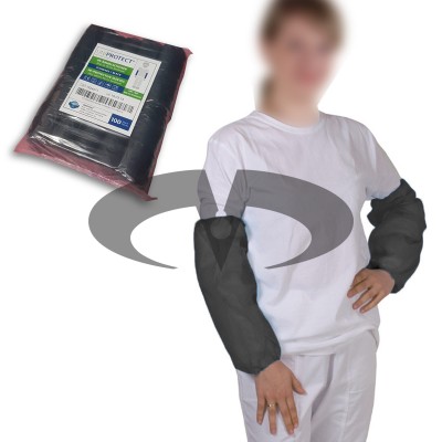 Manicotti monouso in polietilene Nero