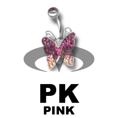 Crystal Butterfly Titanium Bananabell