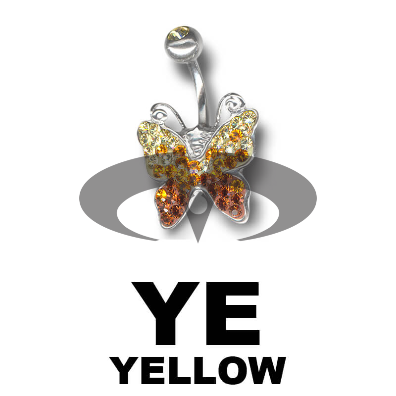 Crystal Butterfly Titanium Bananabell