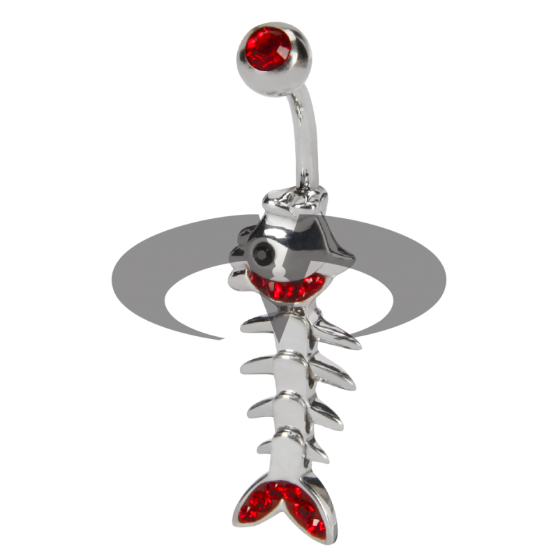 Crystal  Fish Bone Titanium Bananabell