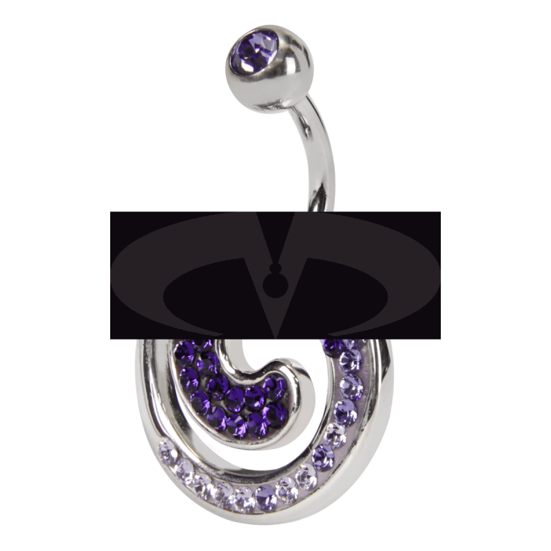 Crystal Swirl Titanium Bananabell