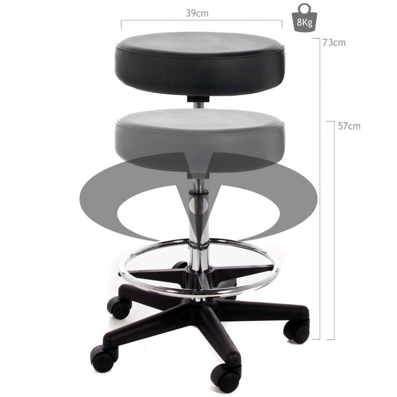 Adjustable gas Stool with feet rest