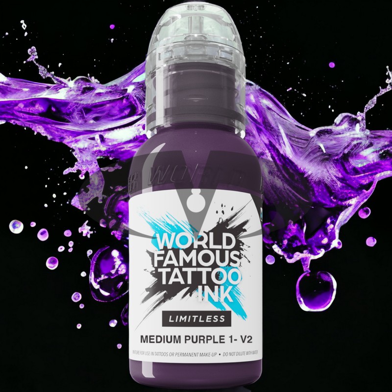 World Famous Limitless Tattoo Ink - Medium Purple 1 V2 30ml