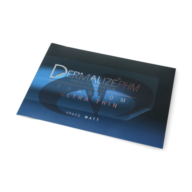 Pack of 7 Pre-Cut Sheets of Dermalize Phantom - Ultra-Thin Tattoo Protective Film - 15 x 10 cm