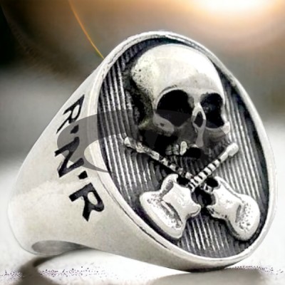 El Rana Silver Rings - Skull and Guitars