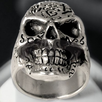 Biker Silver Collection - Skull Ring  -01
