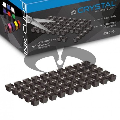 Crystal - Black Ink Cup Sheets - Fogli Tappini Porta Colore-500 Cups