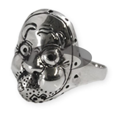 Anello Argento Hyottoko Maschere Giapponesi