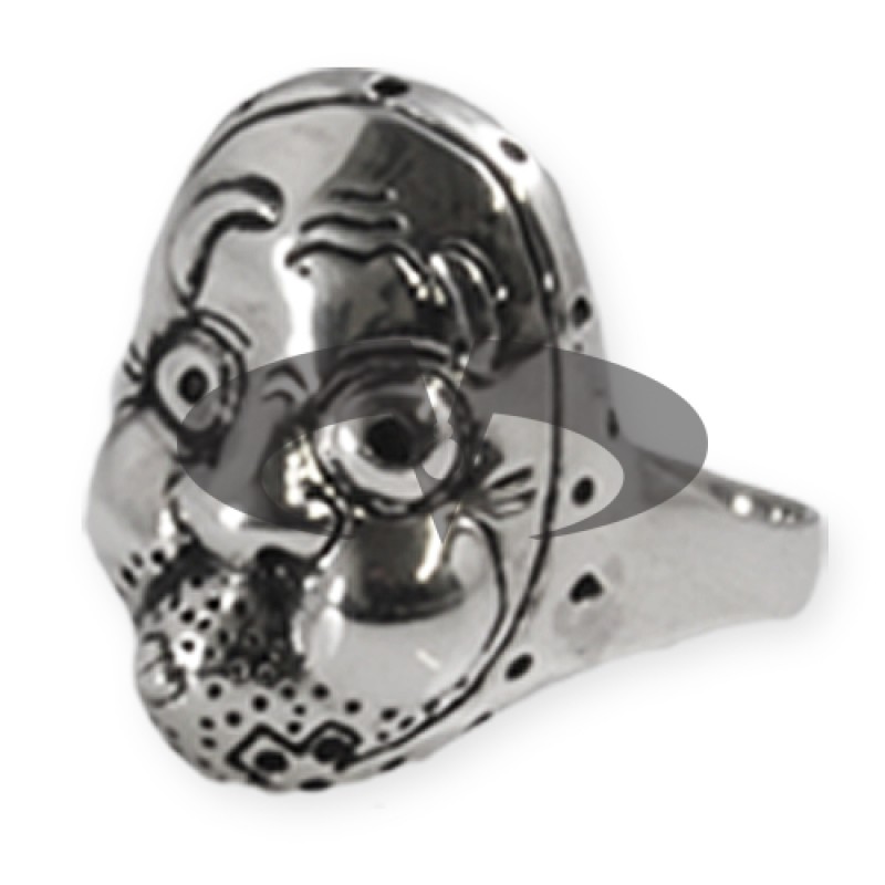 Anello Argento Hyottoko Maschere Giapponesi