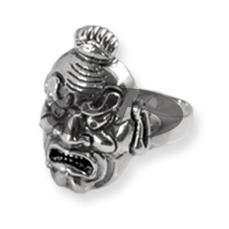 Anello Argento Shikami Tengu Maschere Giapponesi