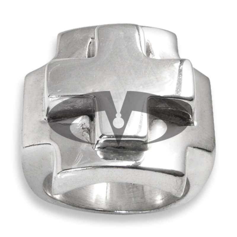 Anello In Argento - Croce Grande