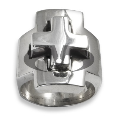 Anello In Argento - Croce Piccola