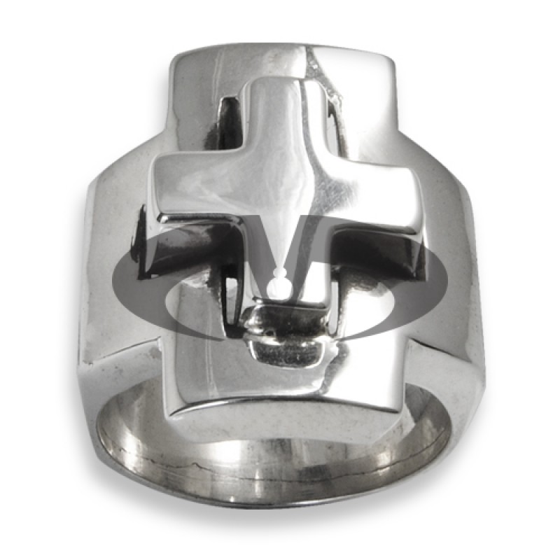 Anello In Argento - Croce Piccola
