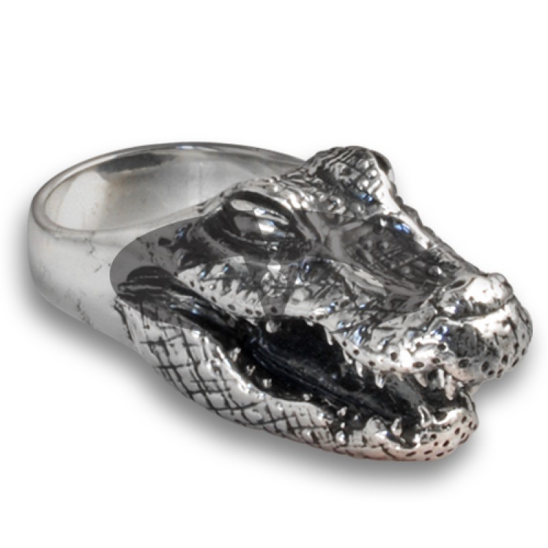 Anello in Argento con Alligatore