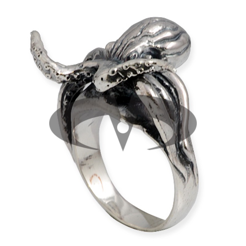 Anello in Argento - Big Octopus