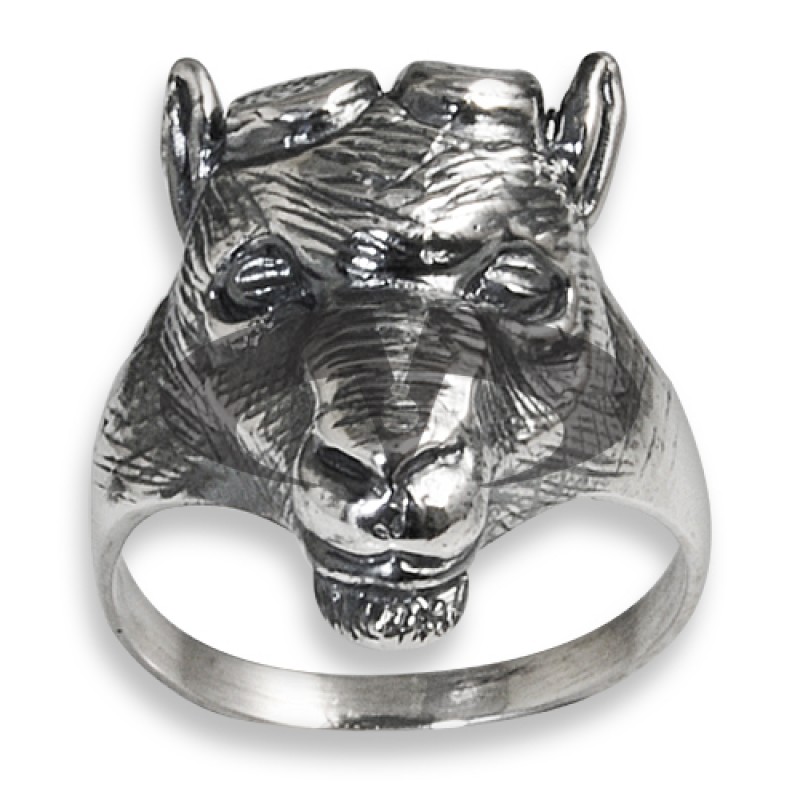 Anello in Argento con Caprone