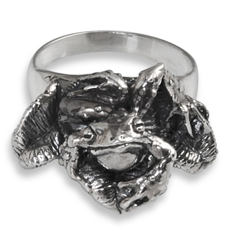 Anello in Argento con Rana su fiore