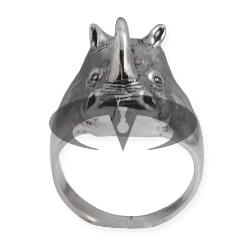 Anello in Argento con Rinoceronte