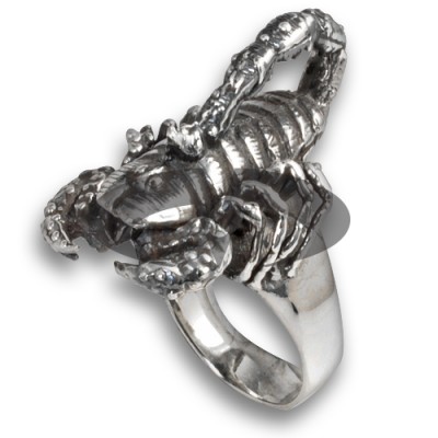 Silver Ring with Scorpion