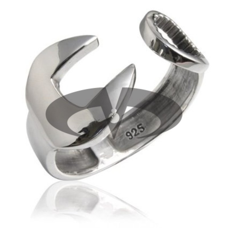 Bracciale In Argento Biker Chiave Inglese Taglia L