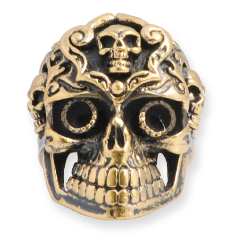 Anello In Bronzo - Deco Skull