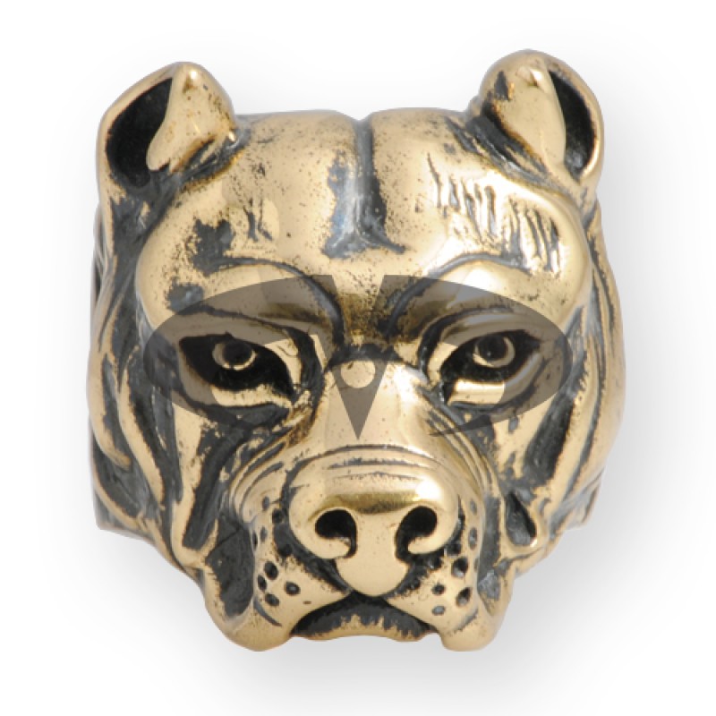 Anello In Bronzo Biker - Dog