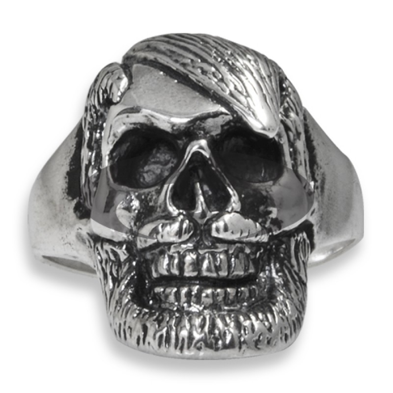 Anello In Argento - Skull Beard