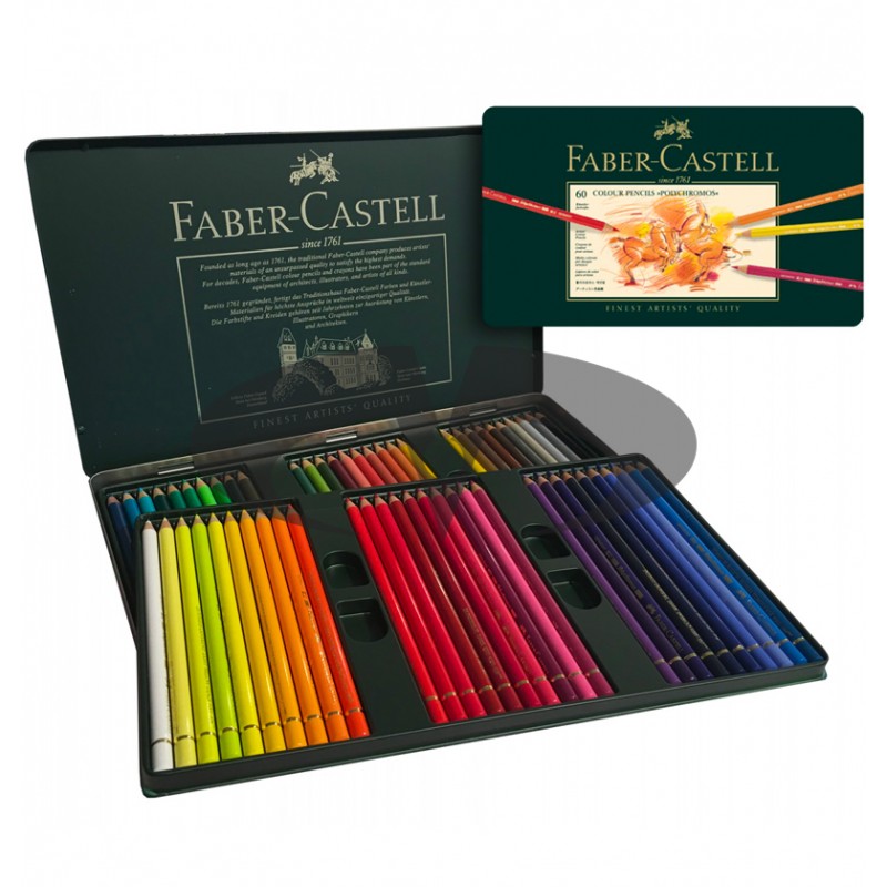 Faber Castell Set 60 Colour Pencils Polychromos