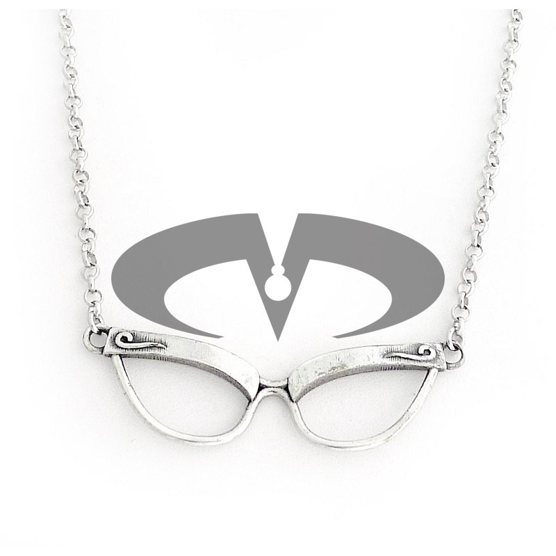 Collier en Argent El Rana avec pendentif Lunettes