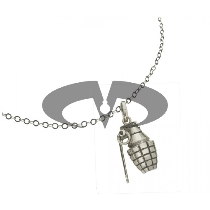 El Rana Silver Big Pendant Bomb