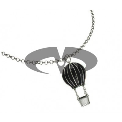 El Rana Silver Big Pendant Hot Air Balloon BK