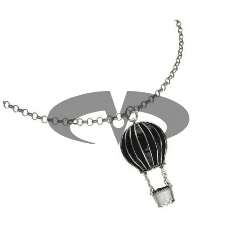 El Rana Silver Big Pendant Hot Air Balloon BK