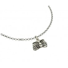 El Rana Silver Small Pendant Owl