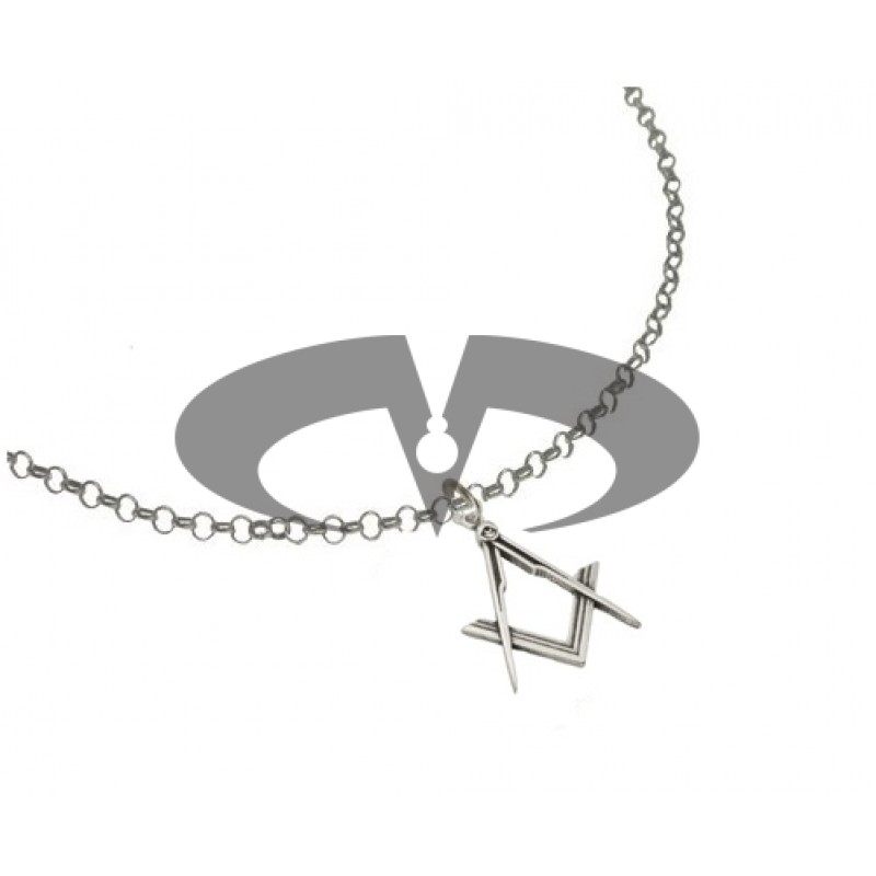 El Rana Silver Big Pendant Masonic
