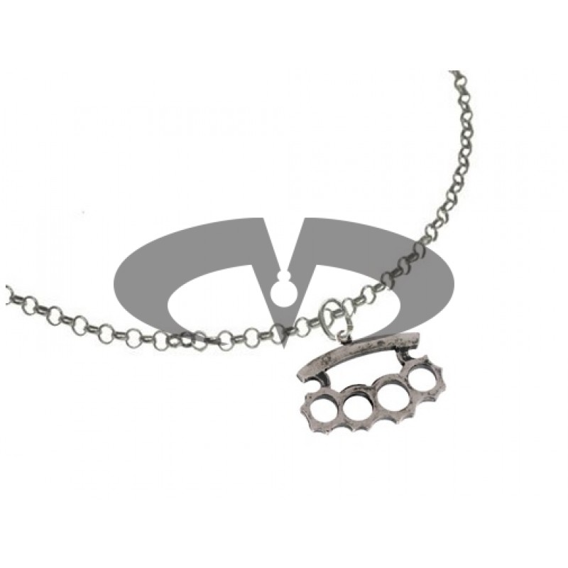 El Rana Silver Big Pendant Brass Knuckles