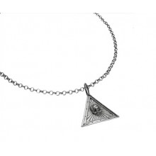 El Rana Silver Big Pendant Triangle Skull