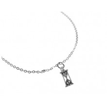 El Rana Silver Small Pendant Clepsydra Skull