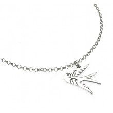 El Rana Silver Small Pendant Swallow