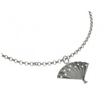 El Rana Silver Small Fan Heart