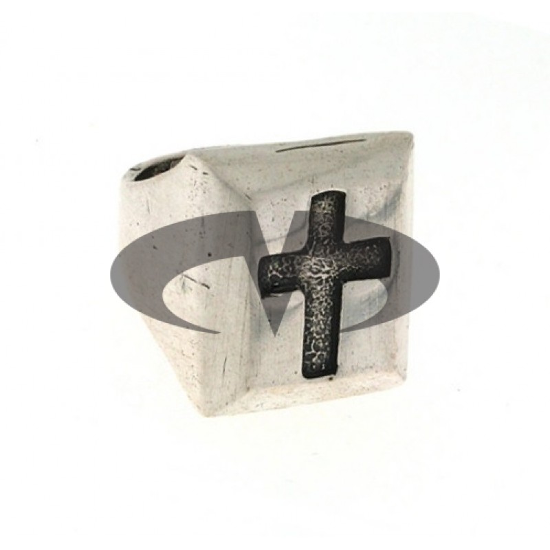 Anello in Argento con Croce Grande Old School El Rana