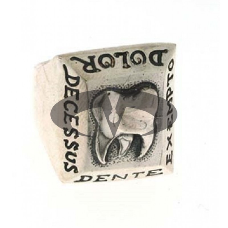 Anello in Argento con Dente Dolore Old School El Rana