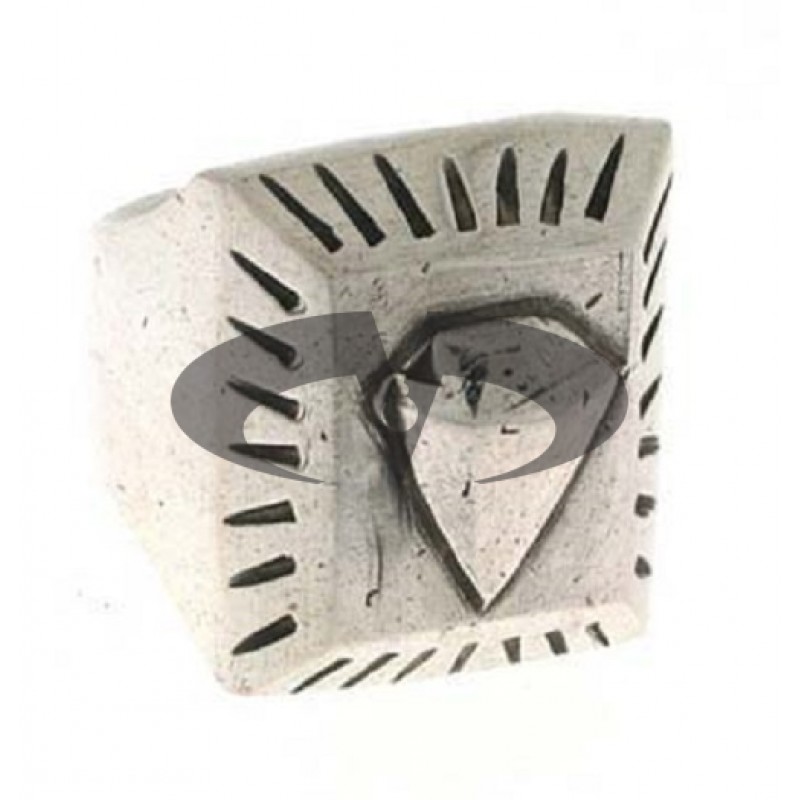 Anello in Argento con Diamante Old School El Rana