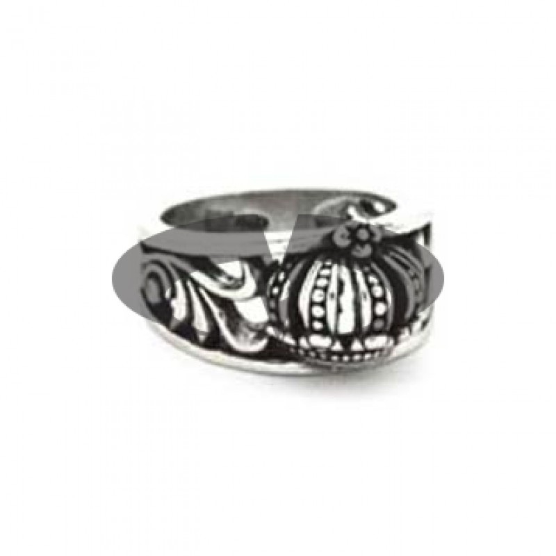 Anello in Argento con Corona Reale Tattoo Style El Rana