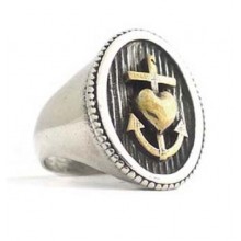 Anello da Mignolo in Argento Fede Speranza Carità El Rana