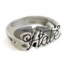 Anello Argento El Rana Old School Hate