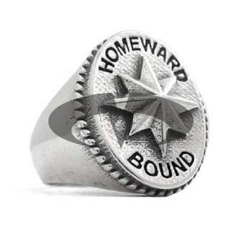 Anello in Argento con Bussola Vintage Style El Rana