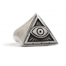 Anello da Mignolo in Argento con Occhio Egiziano El Rana