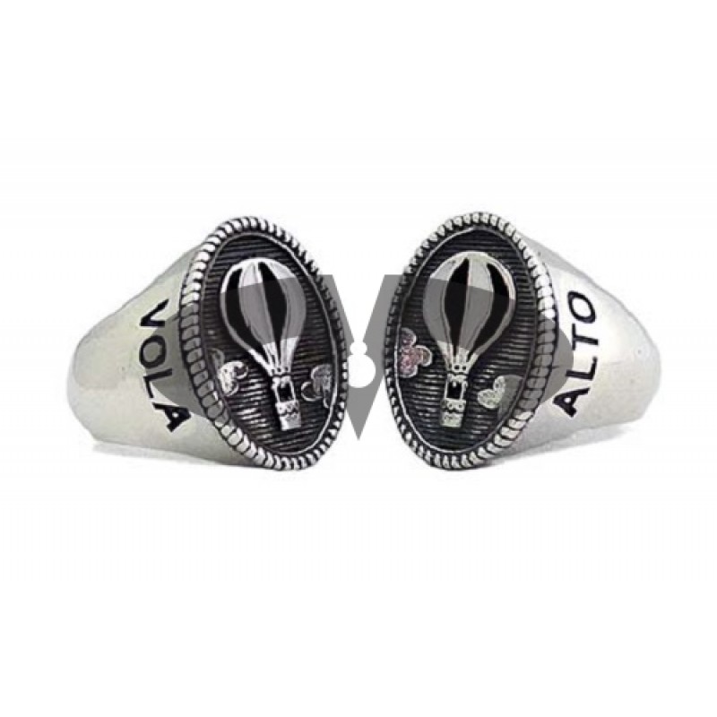Anello in Argento Mongolfiera Vola Alto El Rana