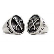 Anello in Argento Working Class Tattoo Style El Rana