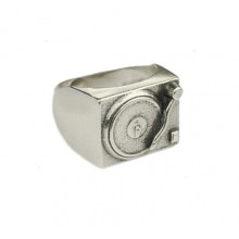 Anello in Argento Giradischi Vintage Old School El Rana